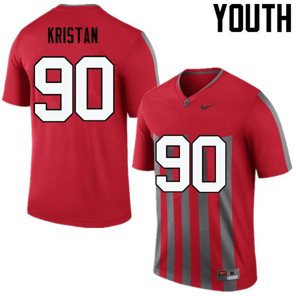 Ohio State Buckeyes #90 Bryan Kristan Youth NCAA Jersey Throwback OSU73183